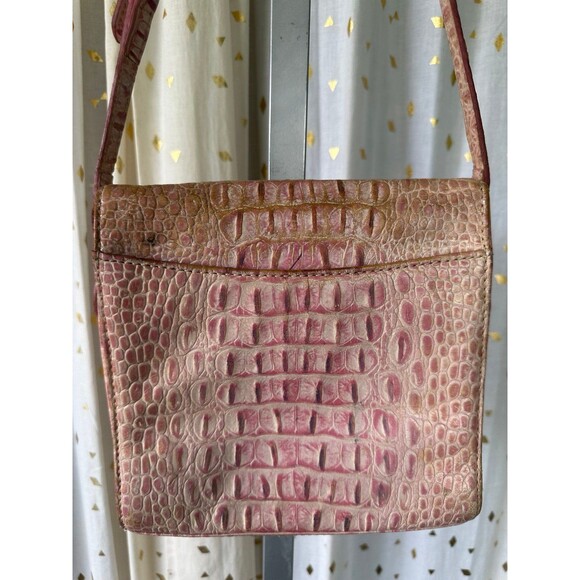 Dooney & Bourke Authentic Faded Crocodile Leather Small Shoulder Bag Purse - Picture 3 of 10